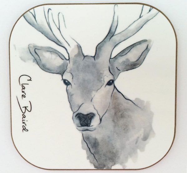 Highland Stag Coaster by Clare Baird