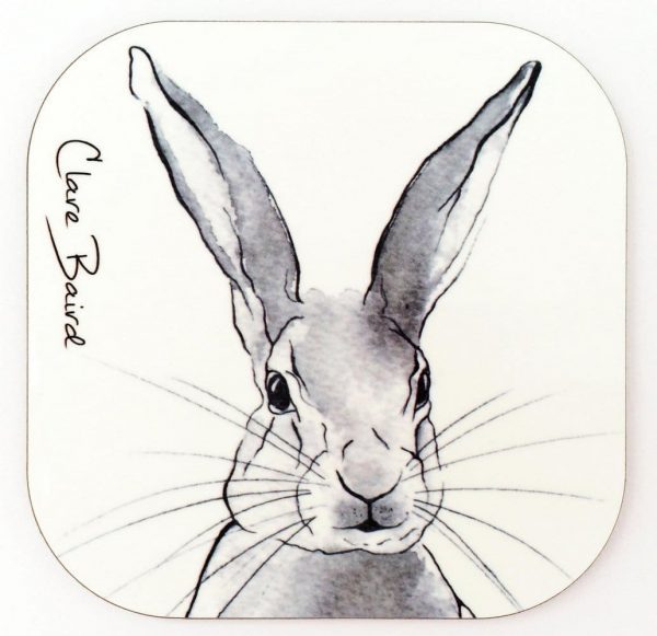 Mountain Hare Coaster by Clare Baird