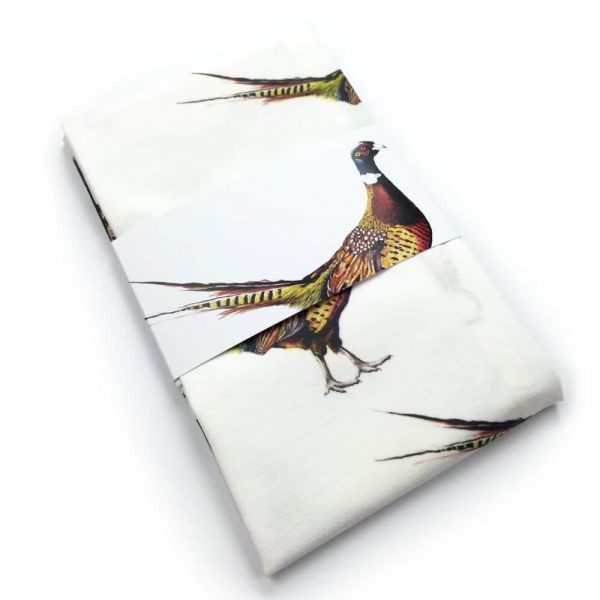 Pheasant Tea Towel by Clare Baird