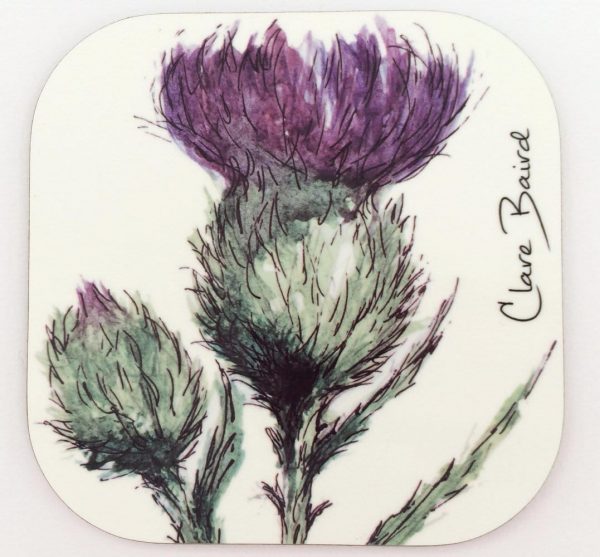 Thistle Coaster by Clare Baird