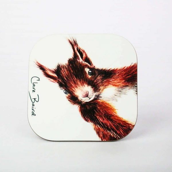 Red Squirrel Coaster - by Clare Baird