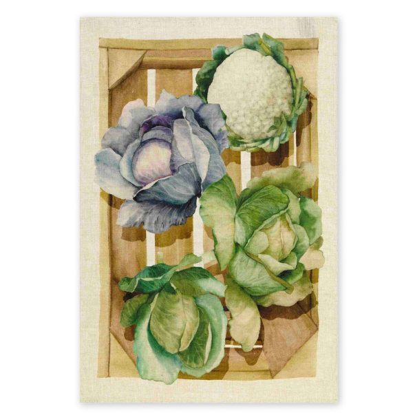 Cabbages - Linen Tea Towel - Made in Italy