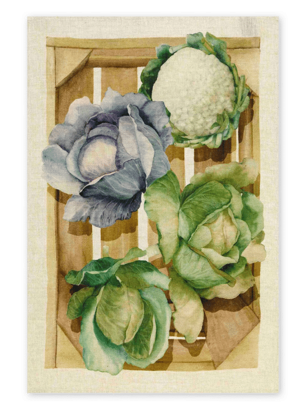 Cabbages - Linen Tea Towel - Made in Italy