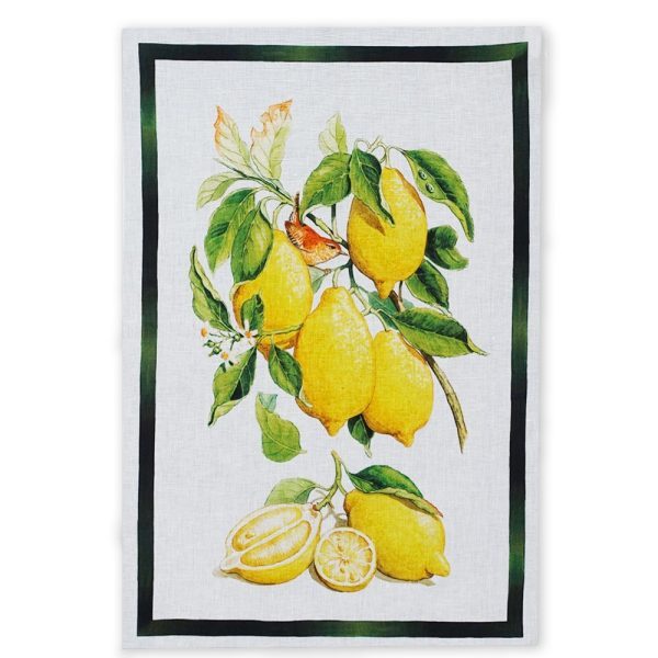 Lemoncello - Lemons - Linen Tea Towel - Made in Italy