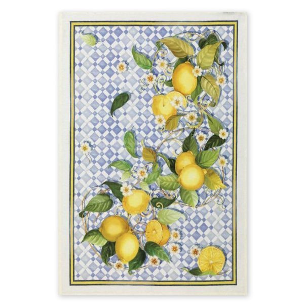 Lemons - Linen Tea Towel - Made in Italy