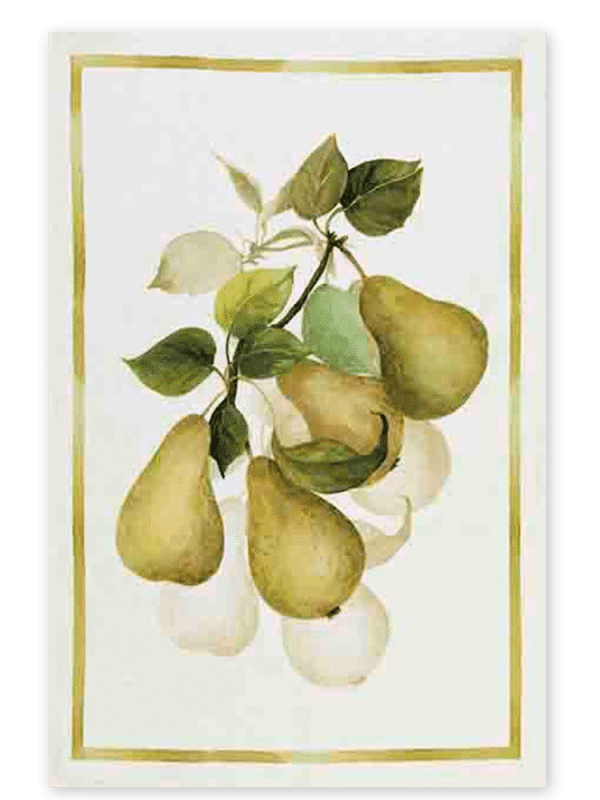 Pears - Linen Tea Towel - Made in Italy