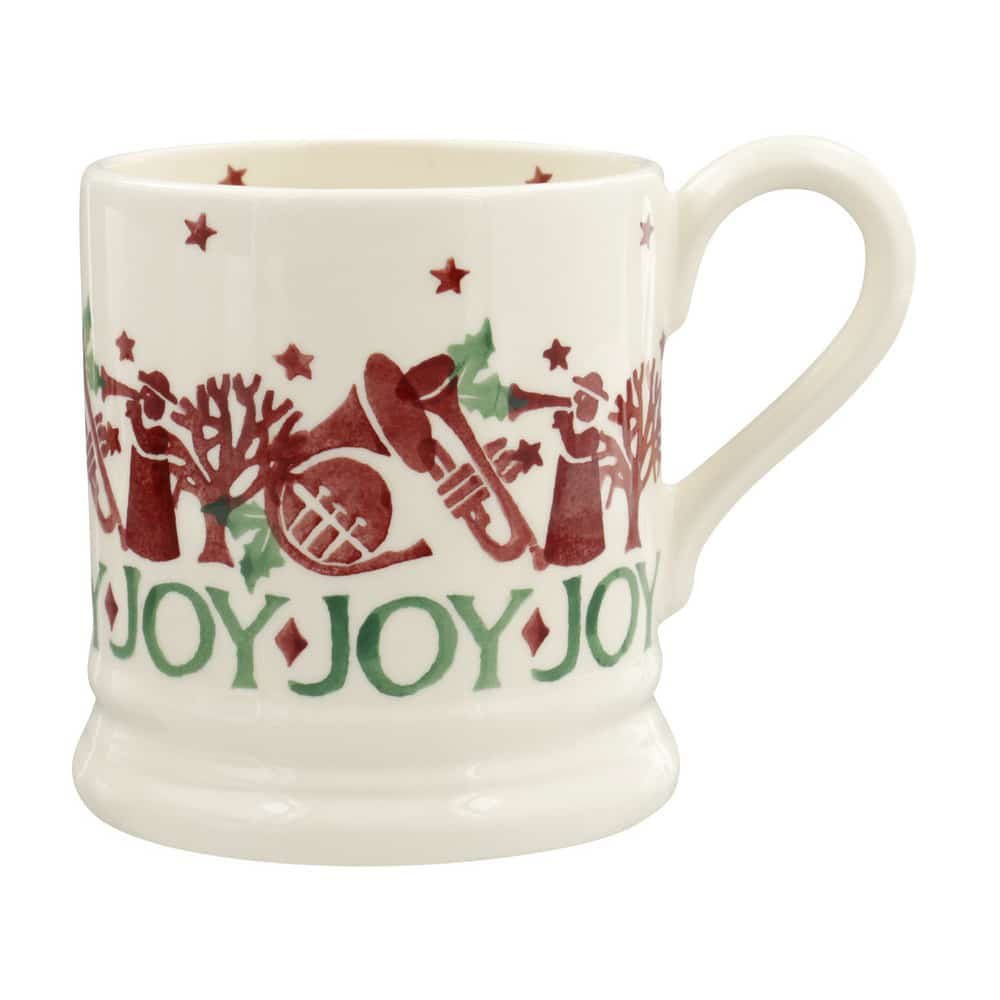 Emma Bridgewater Christmas Joy Set of 2 Half Pint Mugs Boxed