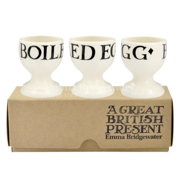 Emma Bridgewater Black Toast Set of 3 Egg Cups