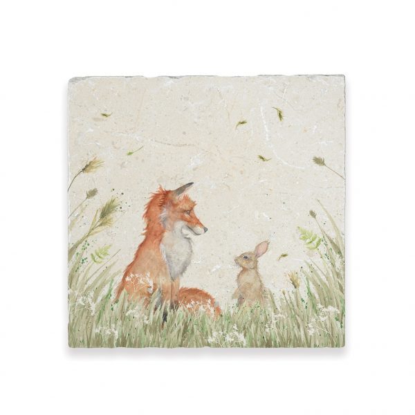 Fox & Rabbit Large Platter - Country Companions by Kate of Kensington