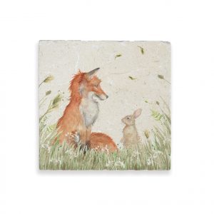 Fox & Rabbit Medium Platter - Country Companions by Kate of Kensington
