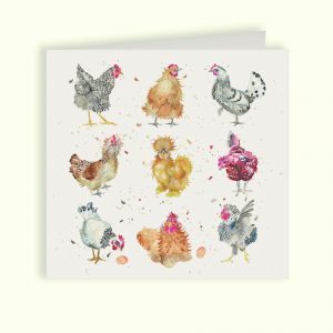 British Collection Hens Greetings Card - Kate of Kensington
