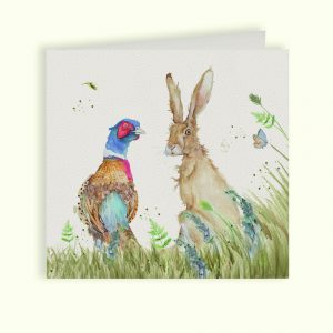 Pheasant & Hare Greetings Card - Country Companions by Kate of Kensington