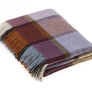 Multicolour Collection Throw - Pateley Damson - Bronte by Moon