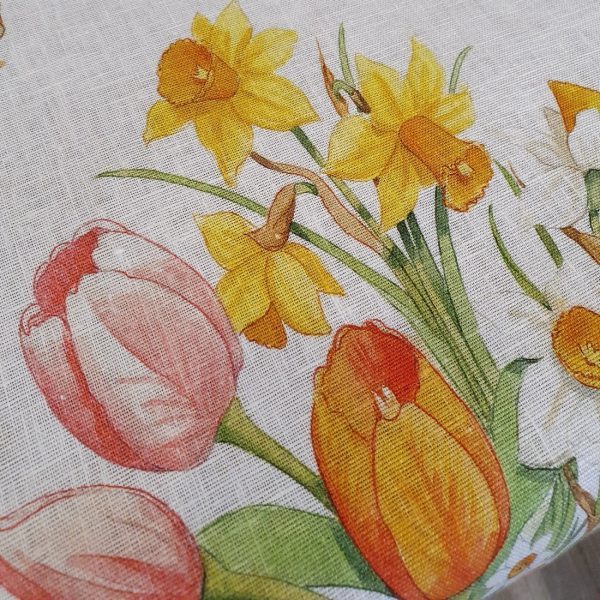 Floralia Table Runner - 100% Linen Made in Italy