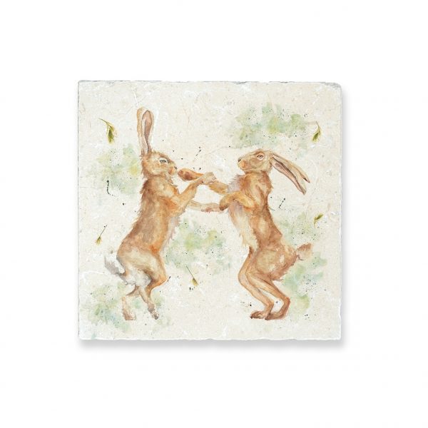 Boxing Hares Medium Platter - British Collection by Kate of Kensington