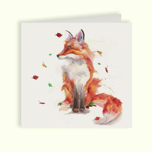 Trickster Fox Greetings Card - Kensington Collection by Kate of Kensington