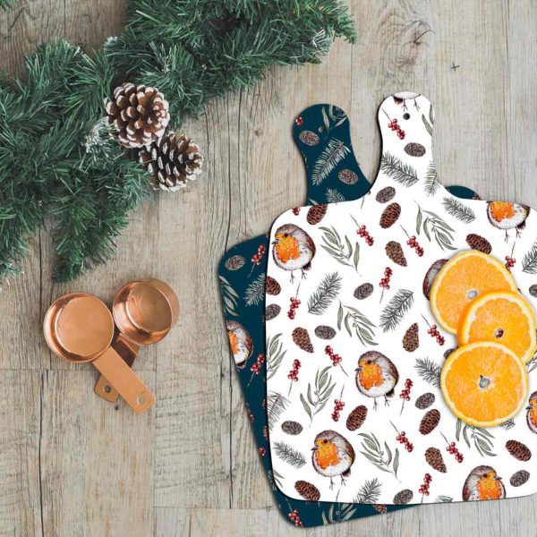 Winter Robin Chopping Board by Toasted Crumpet
