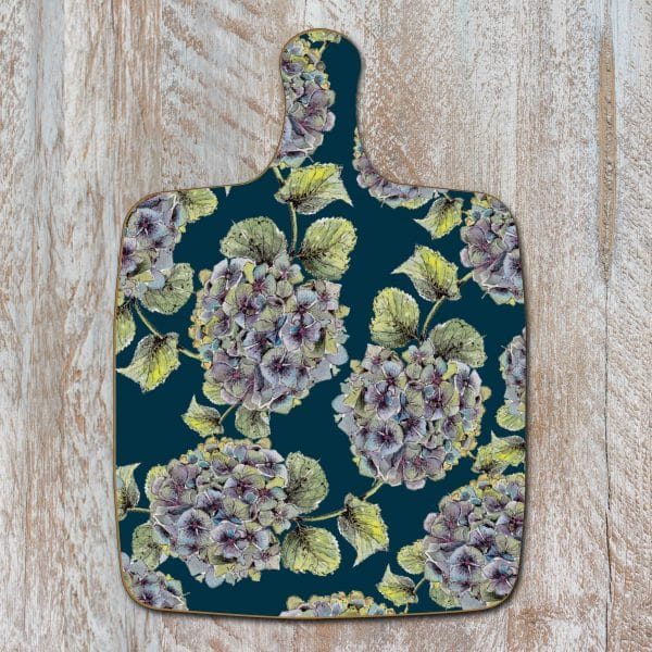 Hydrangea Noir Chopping Board by Toasted Crumpet