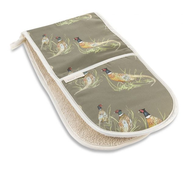Pheasant Double Oven Glove by Mosney Mill