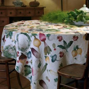 160 x 230-100% Linen Made in Italy Details about   Sevillana Tablecloth 