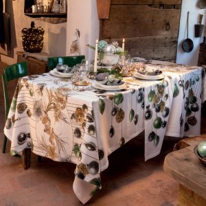 Glitter Christmas Tablecloth Made in Italy
