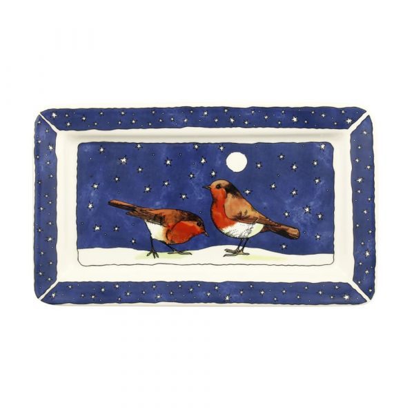 Emma Bridgewater Robins In The Snow Oblong Plate