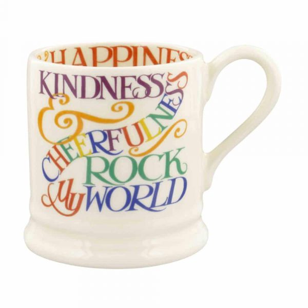 Emma Bridgewater Rainbow Toast Kindness & Cheerfulness 1/2 Pint Mug