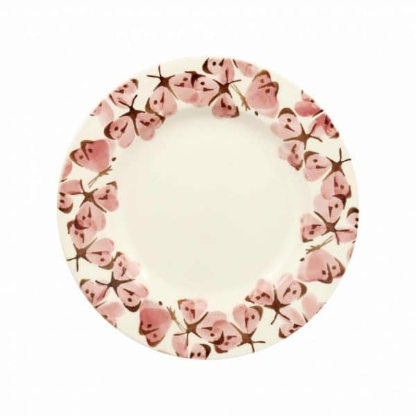 Emma Bridgewater Pink Cabbage White Butterfly 8 1/2" Plate