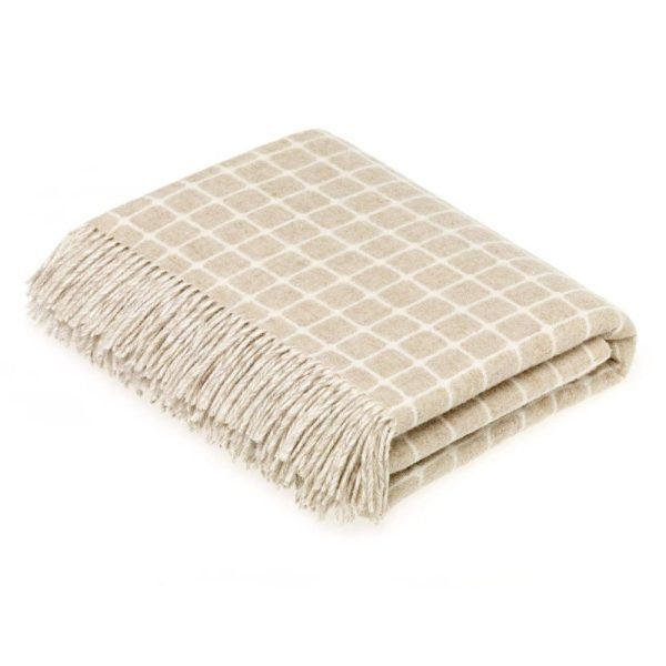 Athens Check Throw - Beige - Bronte by Moon