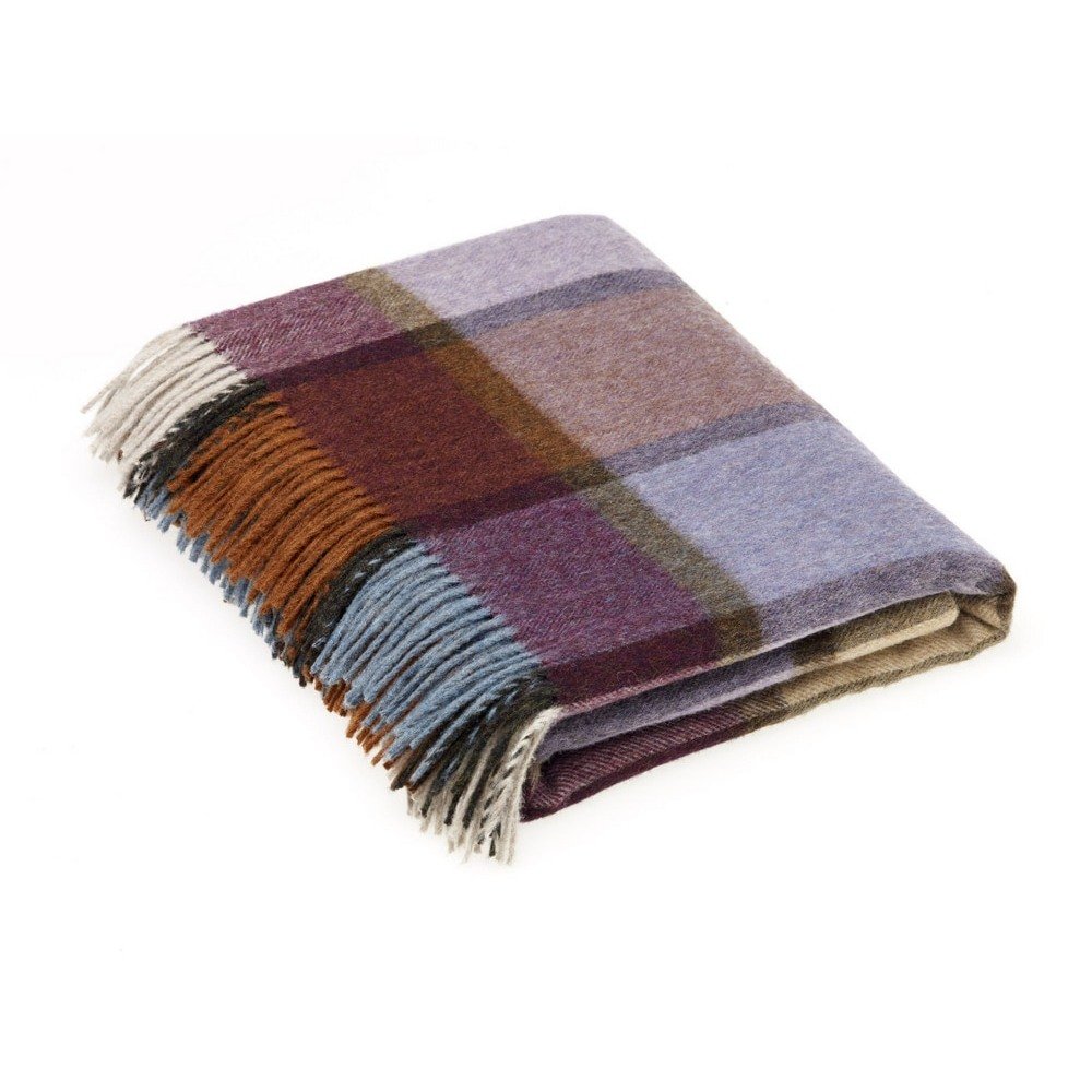 Multiblock Throw - Pateley Damson - Bronte by Moon - Finch & Lane