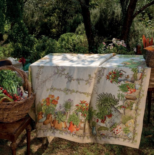 Balcon Potager 100% Italian Linen Tablecloth