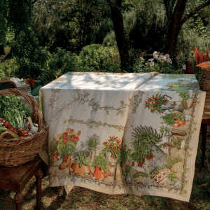 Balcon Potager 100% Italian Linen Tablecloth
