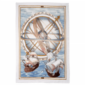 Bounty Veliero (Sailing Ship) - Linen Tea Towel - Made in Italy
