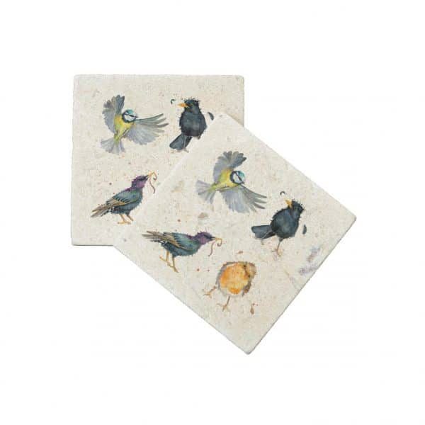 Birds Coasters (pair) Platter - British Collection by Kate of Kensington