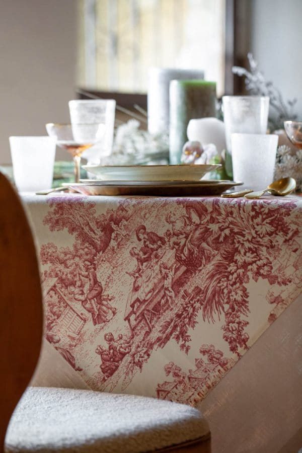 Bauhaus - 170 x 270 Stain Resistant Tablecloth - Rosso-Sale Marino - Borgo Delle Tovaglie