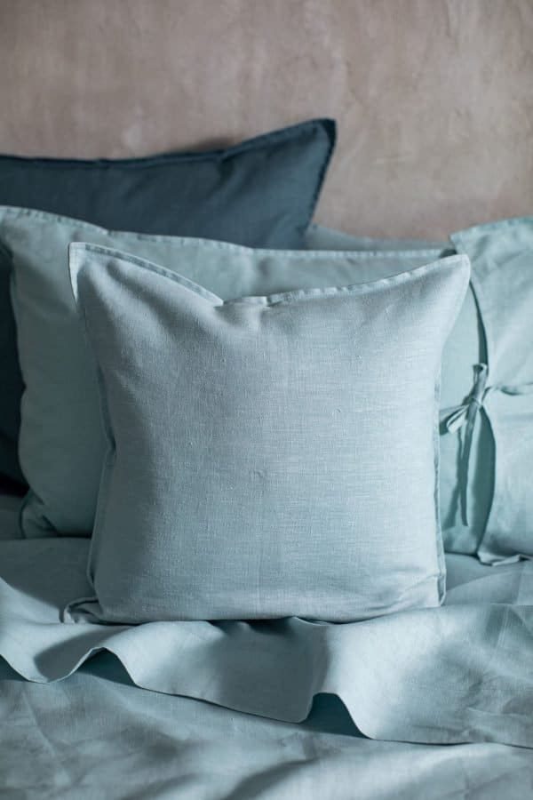 Federa 100% Linen Cushion - Azzurro (Sky Blue) - Borgo Delle Tovaglie