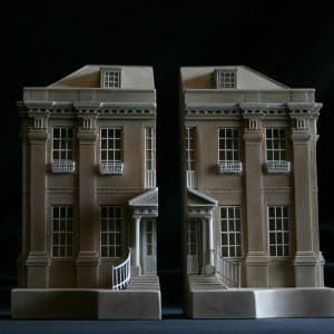 Thorpe House, Surrey, England - Mirrored Pair - Bookends by Timothy Richards UK