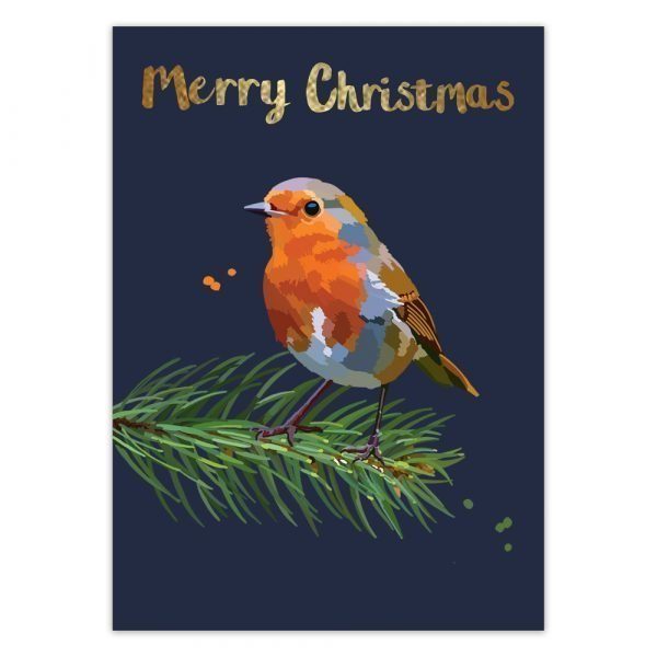 Merry Christmas Greetings Card by Sarah Kelleher