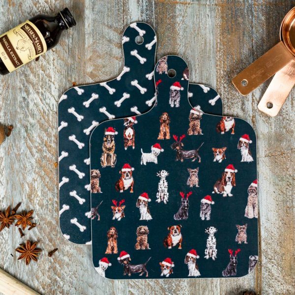 Christmas Dog MINI Chopping Board by Toasted Crumpet
