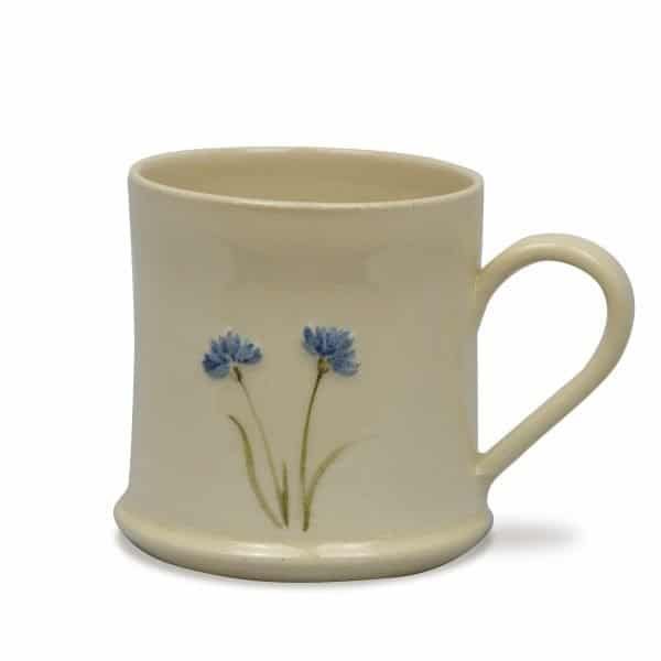 Cornflower Mug - Cream - by Jane Hogben (UK)