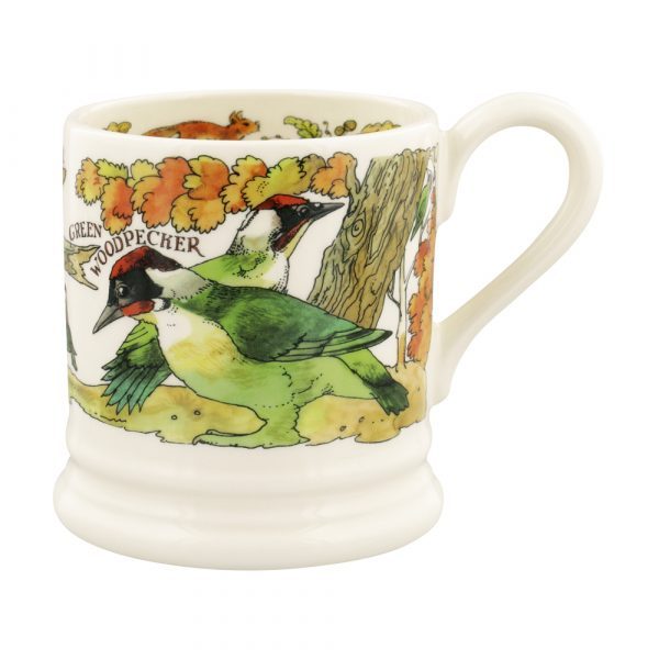 Emma Bridgewater Green Woodpecker & Red Squirrel 1/2 Pint Mug