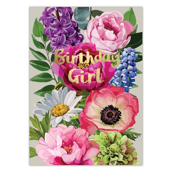 Birthday Girl Greetings Card by Sarah Kelleher