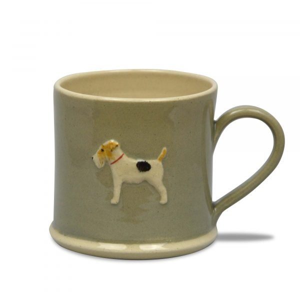 Fox Terrier Mug - Grey - by Jane Hogben (UK)