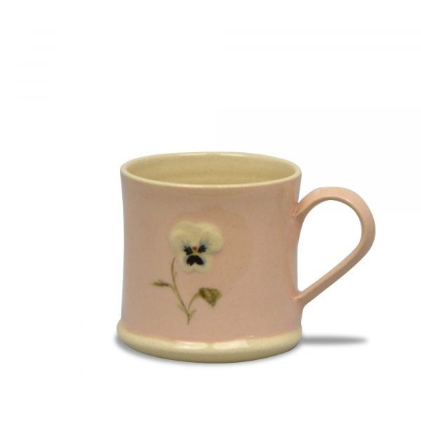 Pansy Espresso Mug - Pink - by Jane Hogben (UK)