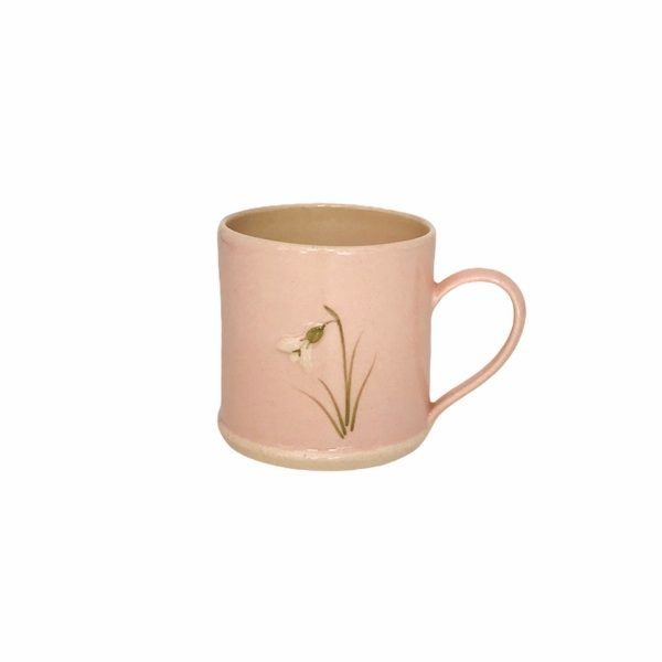 Snowdrop Espresso Mug - Pink - by Jane Hogben (UK)