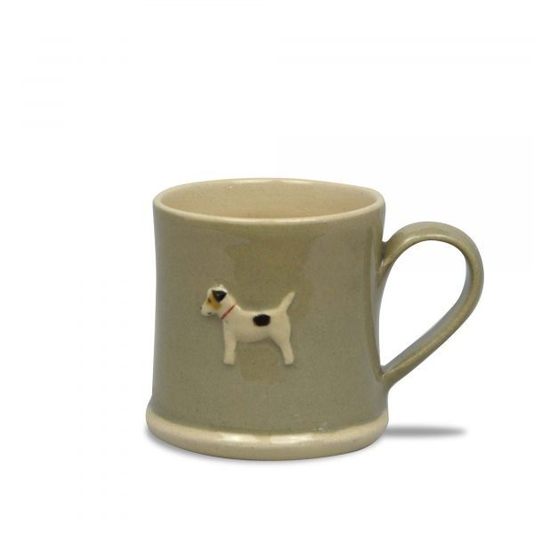 Fox Terrier Espresso Mug - Grey - by Jane Hogben