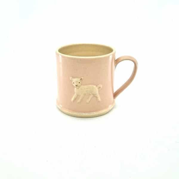 Lamb Espresso Mug - Pink - by Jane Hogben