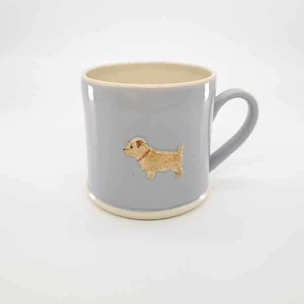 Norfolk Terrier Mug - Denim Blue - by Jane Hogben