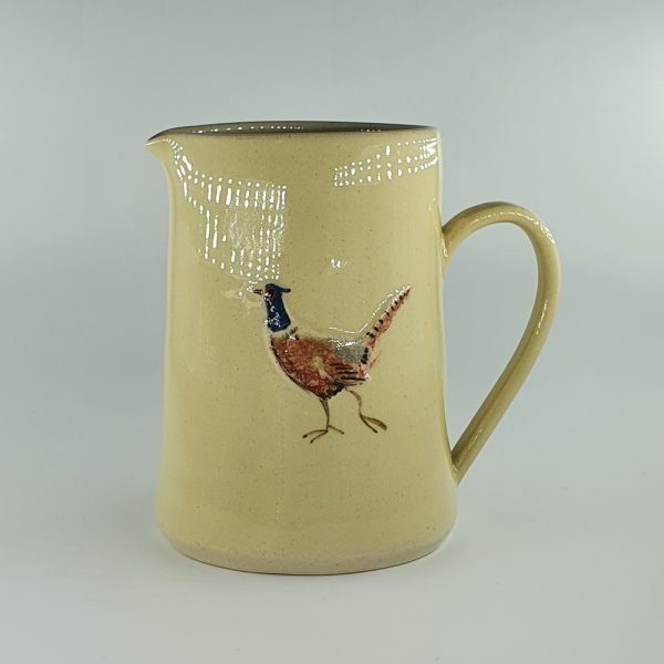 Pheasant Medium Jug - Primrose - by Jane Hogben