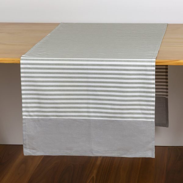 Bauhaus - Stain Resistant Table Runner 170 x 55 - Riga/Ivory/Stone - Borgo Delle Tovaglie